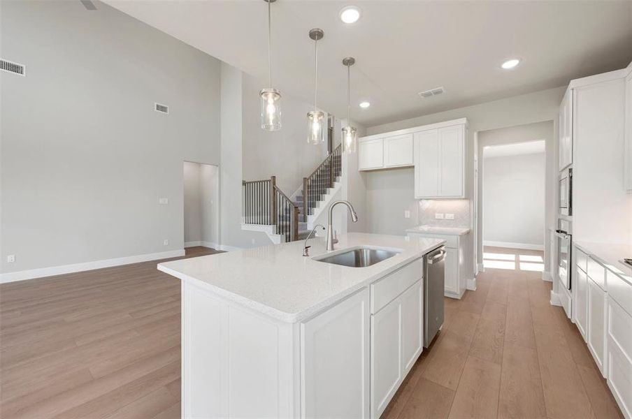 Furnished interior view inside a new home in Lily Creek at Sutton Fields, Aubrey (Image 11).