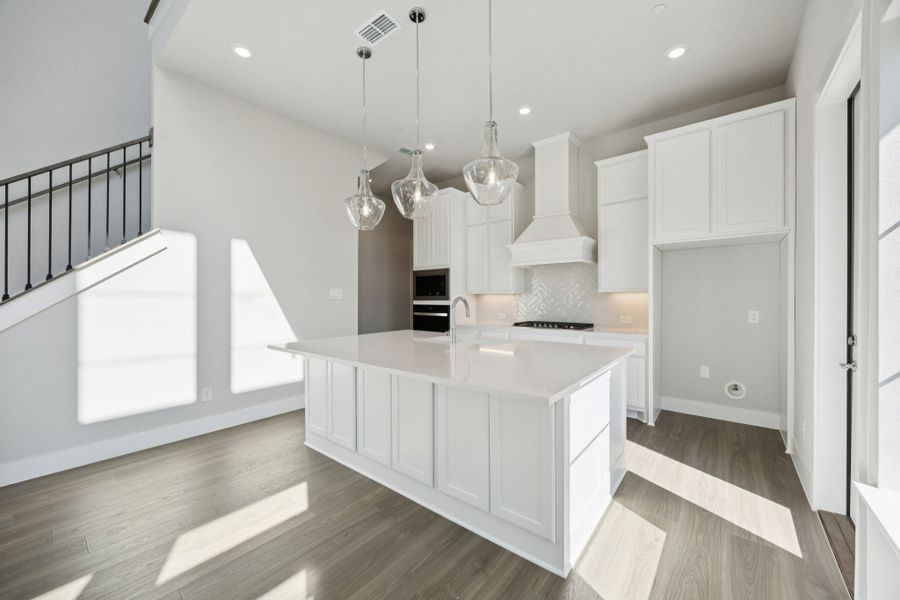 Furnished interior view inside a new home in Newman Village Townhomes, Frisco (Image 8). Furnished interior view inside a new home in Newman Village Townhomes, Frisco (Image 8).