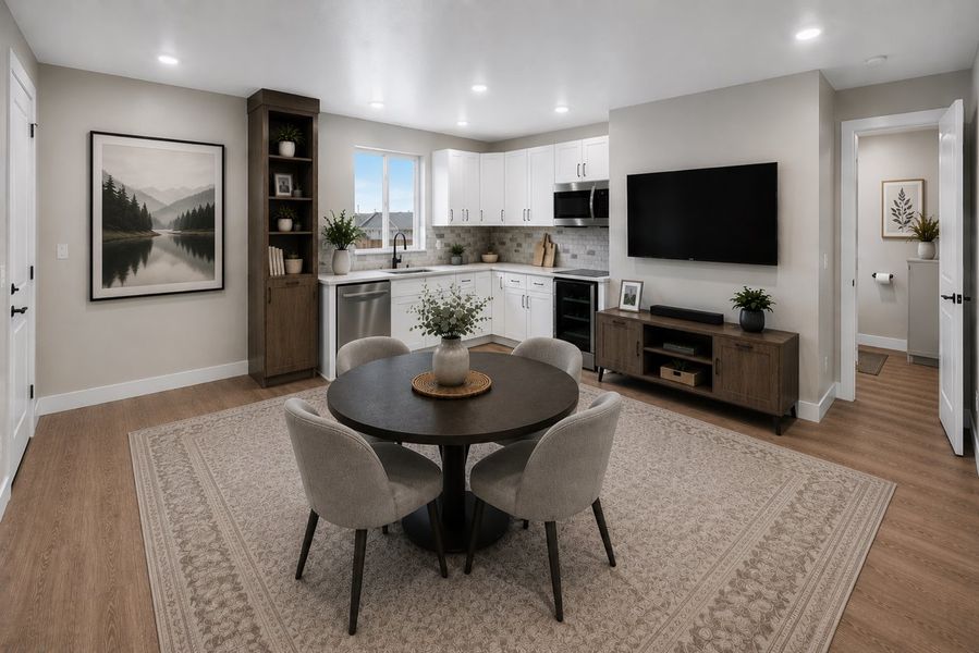 Furnished interior view inside a new home in Trailstone, Arvada (Image 7).