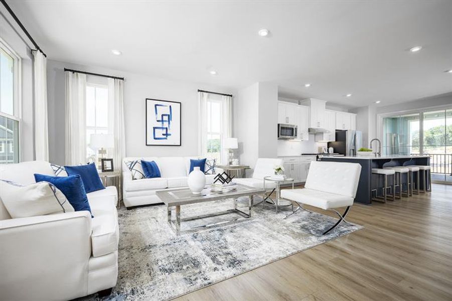 Furnished interior in a model home at Moore Farm Townhomes in Indian Trail (Image 15).