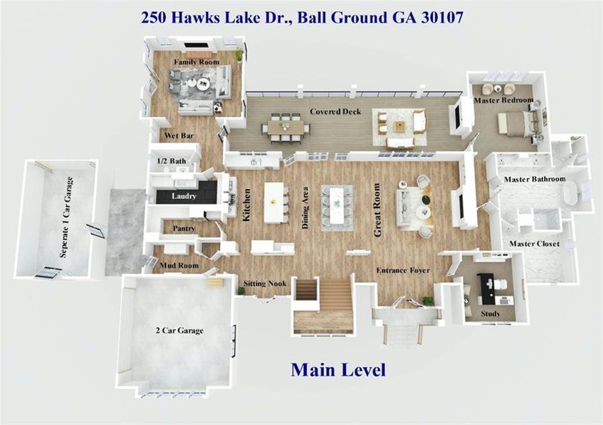 2D floor plan layout of this home in , Ball Ground, GA (Image 6).