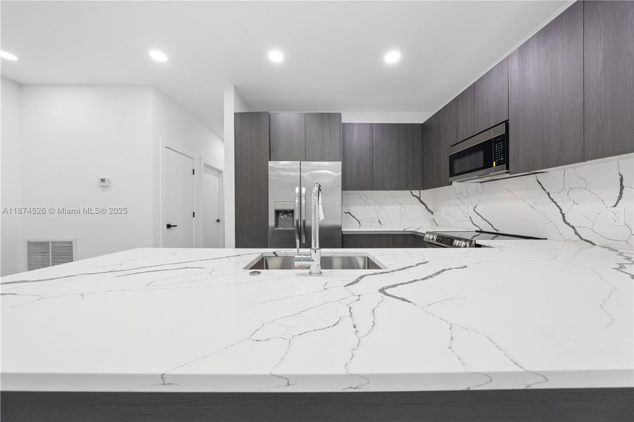 Furnished interior view inside a new home in , Miami (Image 9).