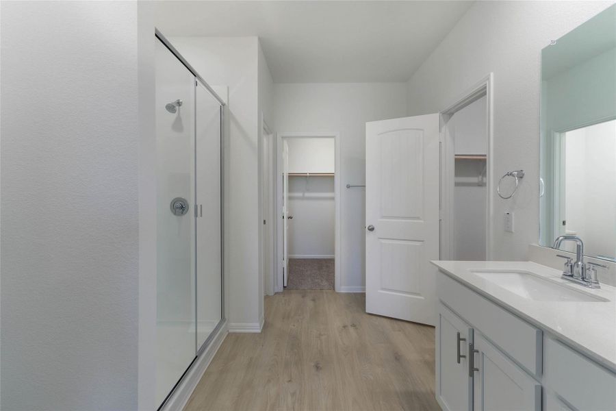 Furnished interior view inside a new home in Bar W Ranch, Leander (Image 6). Furnished interior view inside a new home in Bar W Ranch, Leander (Image 6).