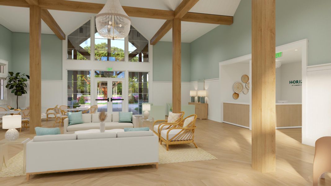 Furnished interior view inside a new home in Horizons at Carnes Crossroads | 55+: Cottage Collection, Summerville (Image 26).