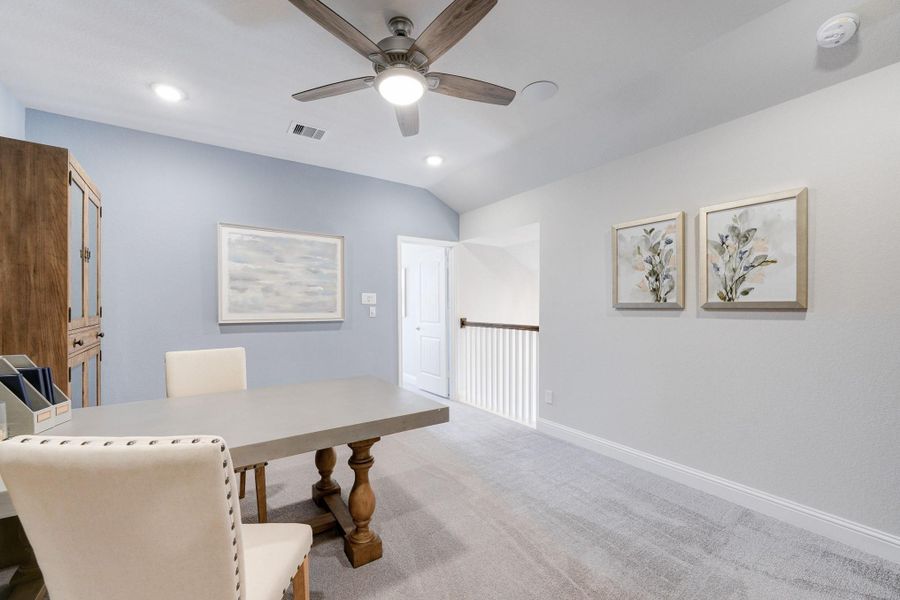 Furnished interior view inside a new home in Elyson: Elyson Duets, Katy (Image 34). Furnished interior view inside a new home in Elyson: Elyson Duets, Katy (Image 34).