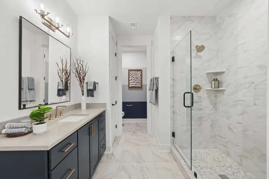 Furnished interior view inside a new home in The Townes at Willow Park, Cary (Image 8).