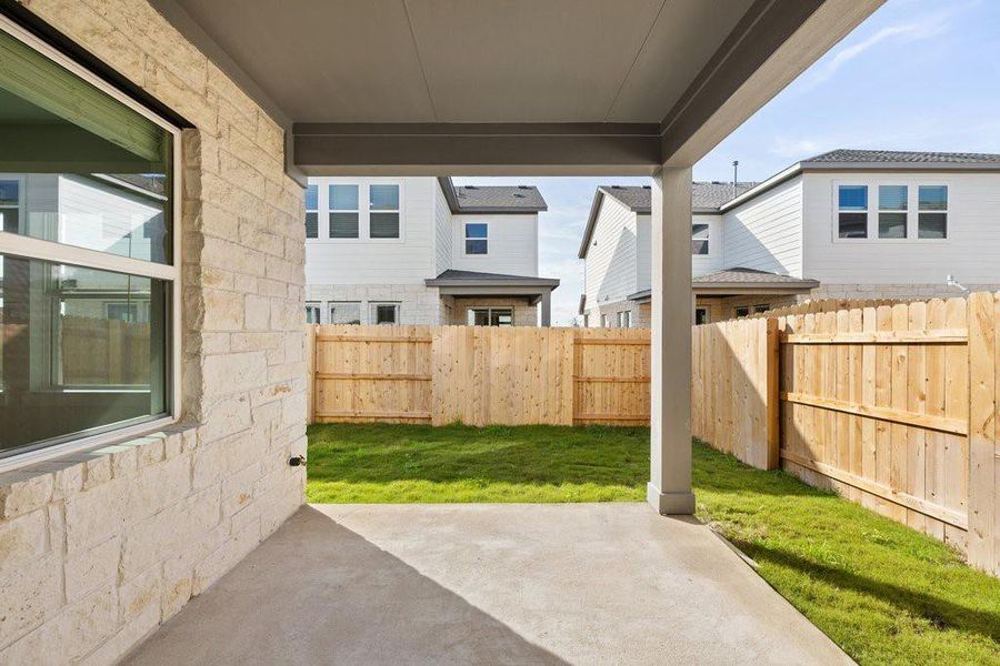 Exterior details and patio area of a home in Park Central, Georgetown (Image 21).