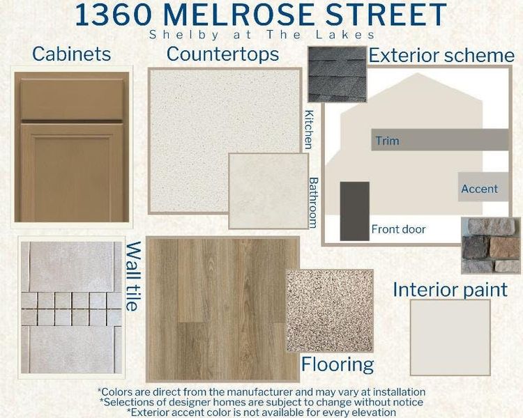 Shelby - Colors for this home