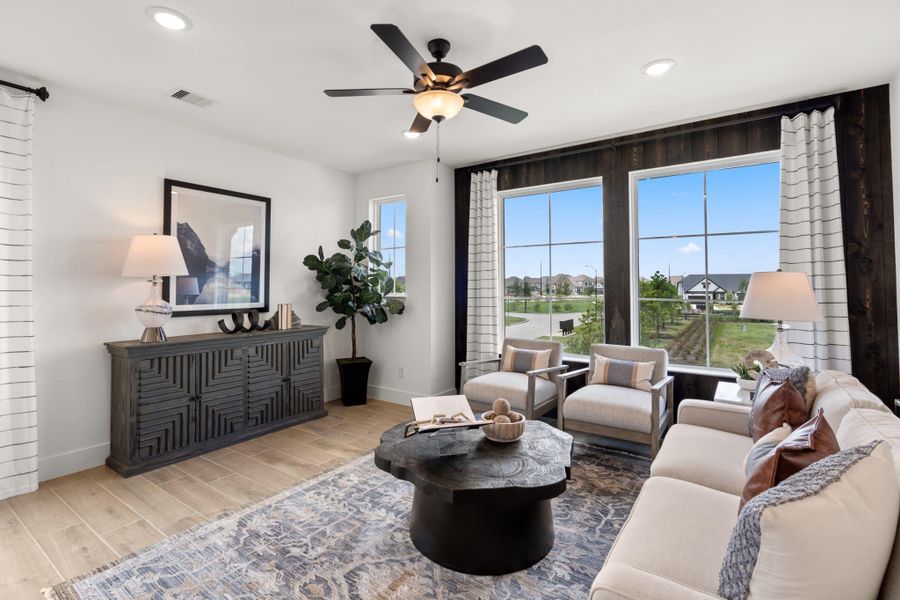 Furnished interior view inside a new home in Elyson, Katy (Image 7).