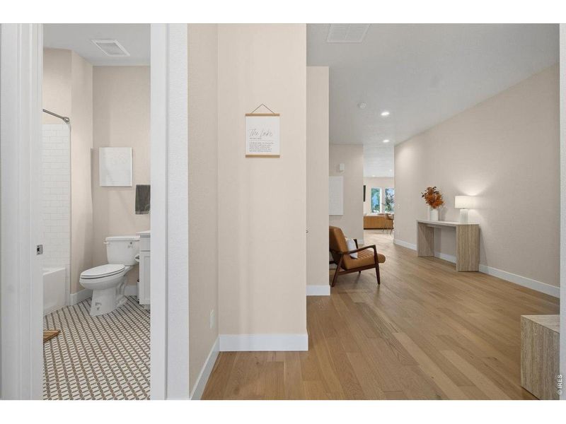 Furnished interior view inside a new home in Pelican Shores at Water Valley, Windsor (Image 5).