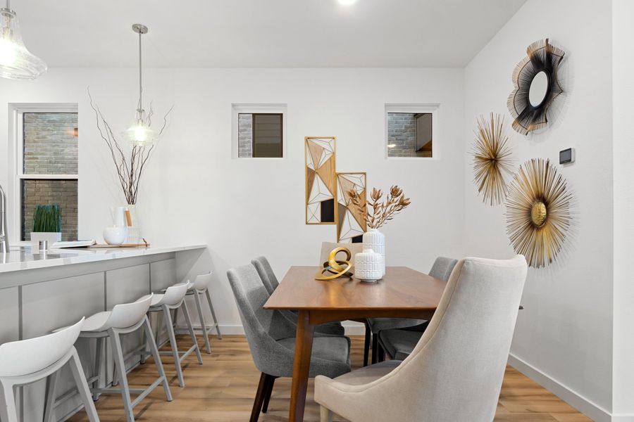 Furnished interior view inside a new home in Willow Grove Townhomes, Melissa (Image 8).
