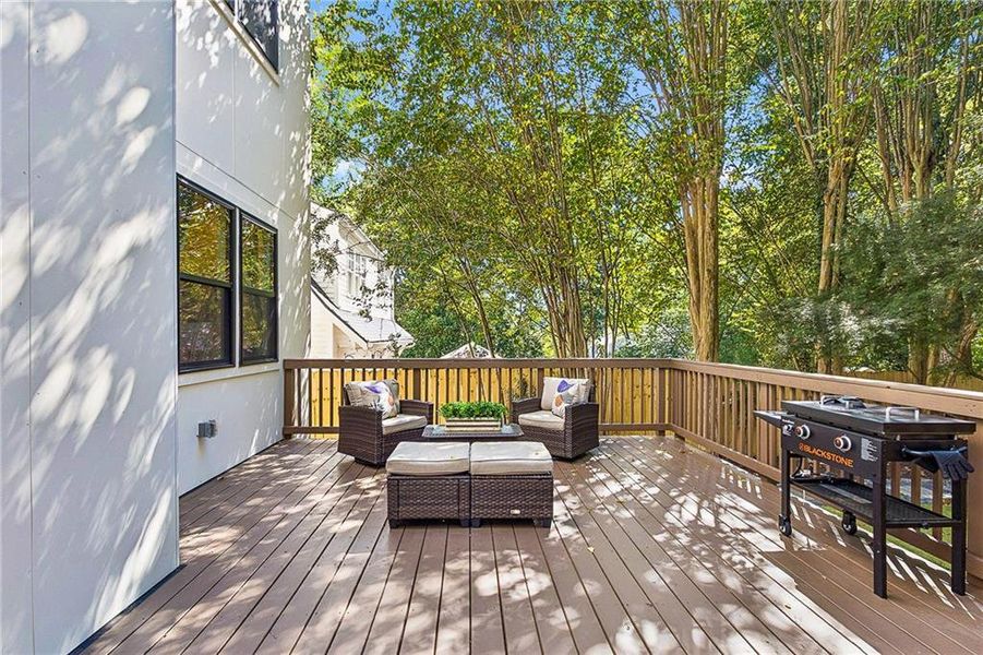 Exterior details and patio area of a home in , Atlanta (Image 32).