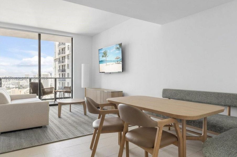 Furnished interior view inside a new home in , Miami (Image 18).