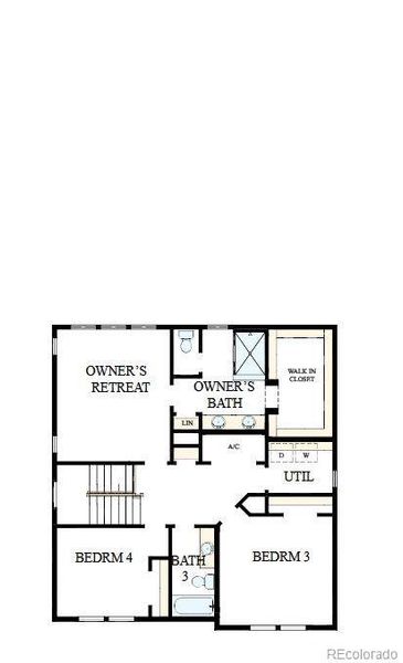 2D floor plan layout of this home in Painted Prairie Meadow Collection, Aurora, CO (Image 3). 2D floor plan layout of this home in Painted Prairie Meadow Collection, Aurora, CO (Image 3).