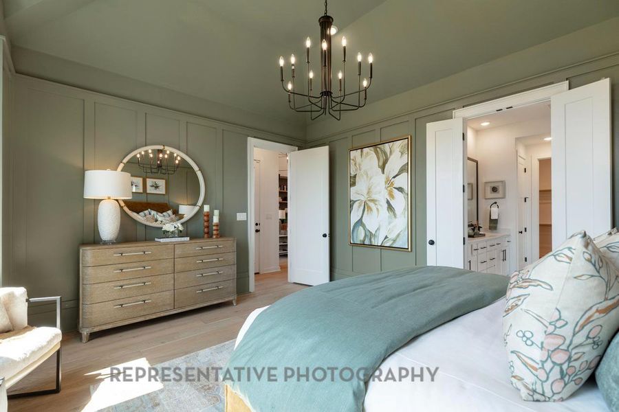 Furnished interior view inside a new home in Wolf Ranch, Georgetown (Image 17).