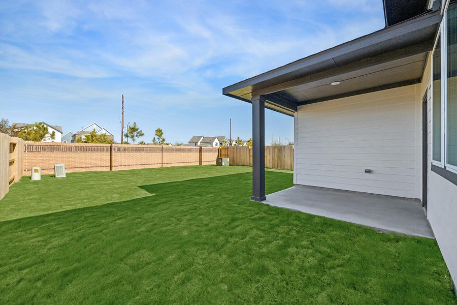 Exterior details and patio area of a home in Elyson, Katy (Image 4). Exterior details and patio area of a home in Elyson, Katy (Image 4).