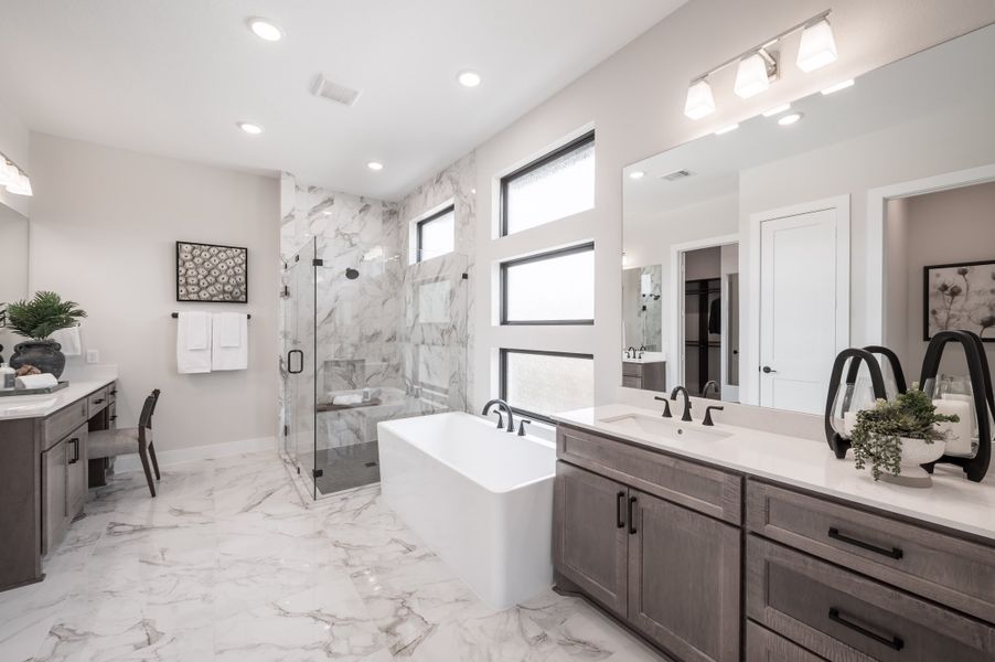 Representative furnished interior of a home built from the Carignan by Tri Pointe Homes in Dunham Pointe, Cypress (Image 59).