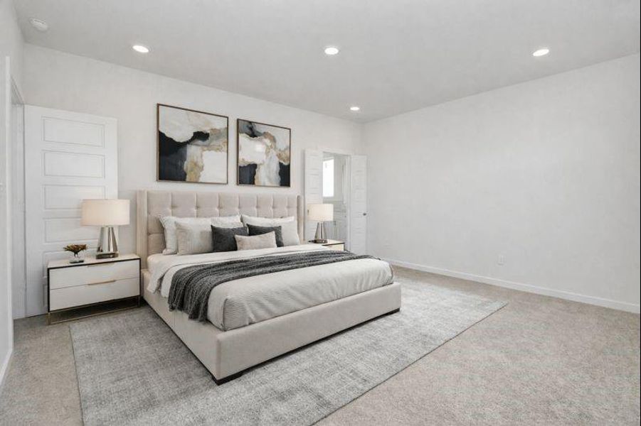 Virtually Staged Primary Suite