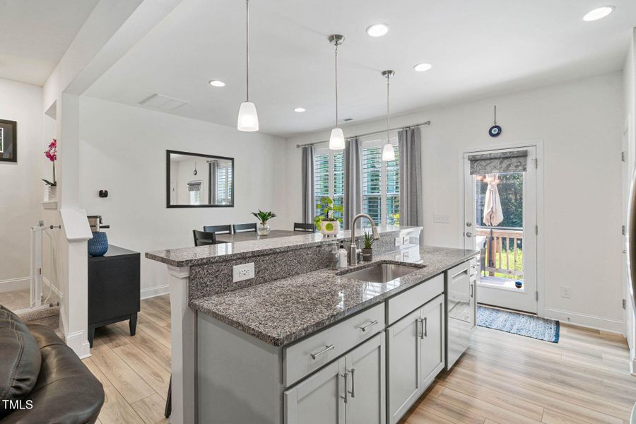 kitchen and dining room