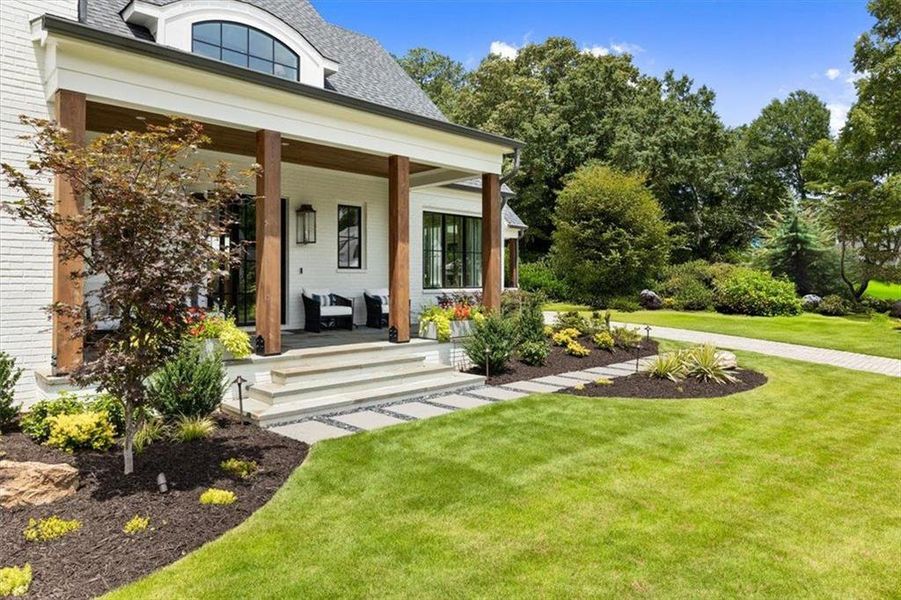 Exterior details and patio area of a home in , Roswell (Image 33).