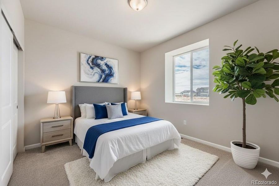 Photo is staged with actual home