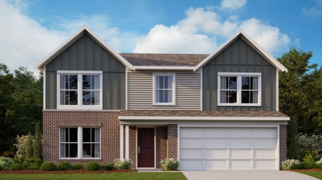 Representative exterior photo of a completed home built from the Yosemite by Fischer Homes in Three Rivers, Euharlee, GA (Image 5).