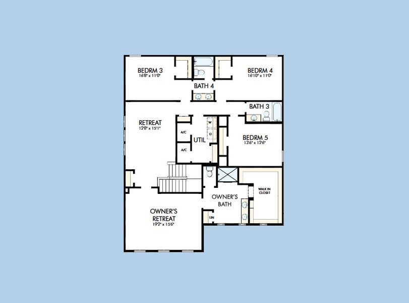 2D floor plan layout for the The Bradley by David Weekley Homes in Southwind – Classic Series, Plant City, FL (Image 5). 2D floor plan layout for the The Bradley by David Weekley Homes in Southwind – Classic Series, Plant City, FL (Image 5).