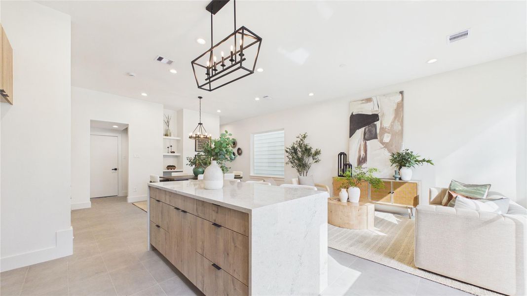 Oversized windows and recessed lighting truly brighten this home throughout! The soft glow allows for a warm environment that you can enjoy.