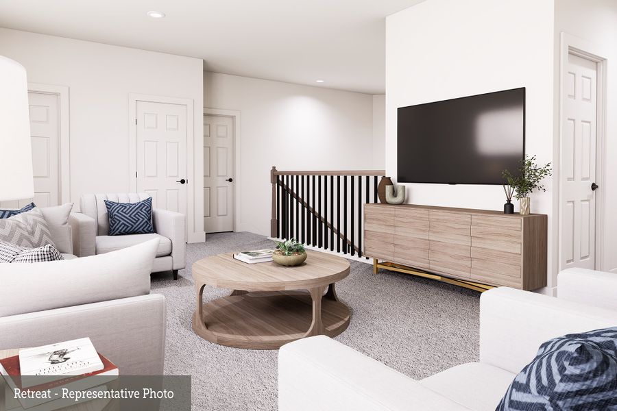 Representative furnished interior of a home built from the The Dandelion by David Weekley Homes in Colton 65' Homesites, Montgomery (Image 3).