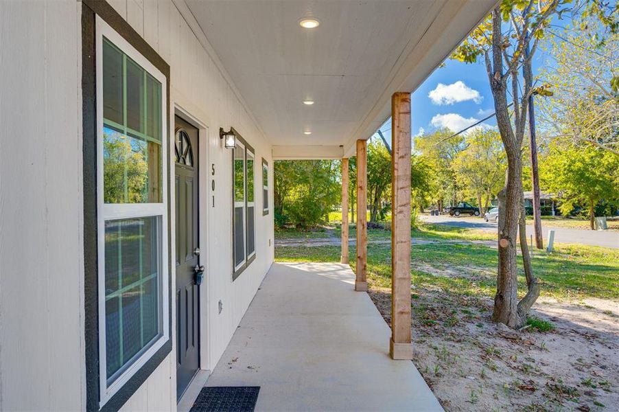 Exterior details and patio area of a home in , Cooper (Image 2).