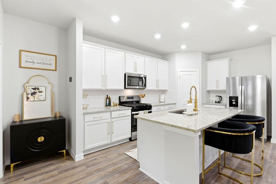 Furnished interior view inside a new home in Lakes at Black Oak, Magnolia (Image 9). Furnished interior view inside a new home in Lakes at Black Oak, Magnolia (Image 9).