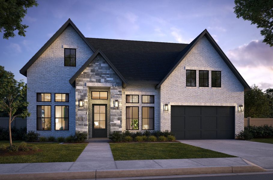 Representative exterior photo of a completed home built from the Bennett by Southgate Homes in Painted Tree 60' Series, McKinney, TX (Image 18). Representative exterior photo of a completed home built from the Bennett by Southgate Homes in Painted Tree 60' Series, McKinney, TX (Image 18).