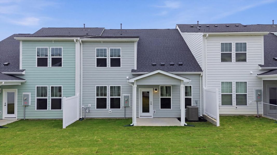 Vibrant rear outdoor space featuring a covered porch and exceptional craftsmanship by DRB Homes Vibrant rear outdoor space featuring a covered porch and exceptional craftsmanship by DRB Homes