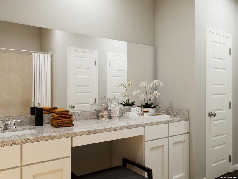 Furnished interior view inside a new home in Cinco Lakes, San Antonio (Image 24). Furnished interior view inside a new home in Cinco Lakes, San Antonio (Image 24).