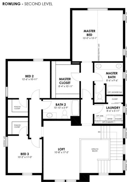 2D floor plan layout of this home in Prairie Song, Windsor, CO (Image 6). 2D floor plan layout of this home in Prairie Song, Windsor, CO (Image 6).