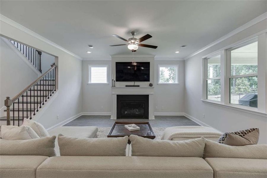 Furnished interior view inside a new home in Overlook at Lanier, Buford (Image 43).