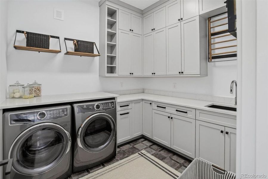 Laundry Room with Electrolux Washer & Dryer Laundry Room with Electrolux Washer & Dryer