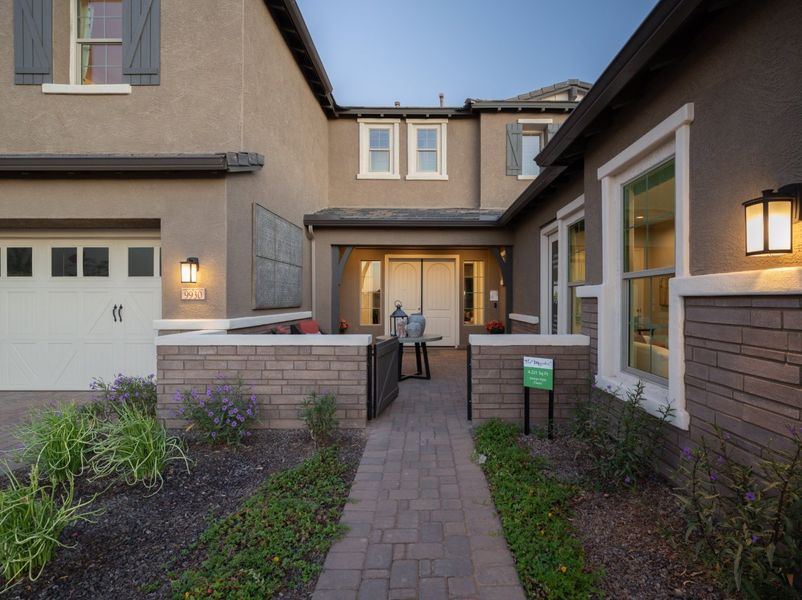 Front exterior of a new home in Elegance at Eastmark, Mesa, AZ, highlighting curb appeal (Image 7).