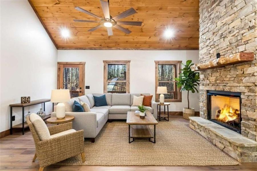 Furnished interior view inside a new home in , Ellijay (Image 16).