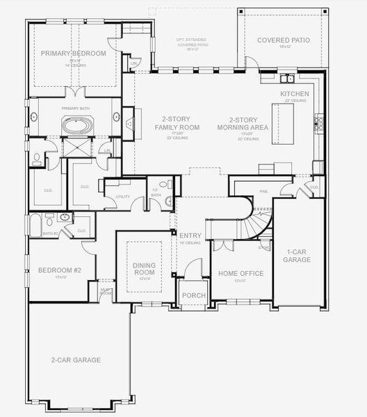 2D floor plan layout for the 4336W by Perry Homes in Enchanted Creek 1 Acre, Allen, TX (Image 4). 2D floor plan layout for the 4336W by Perry Homes in Enchanted Creek 1 Acre, Allen, TX (Image 4).