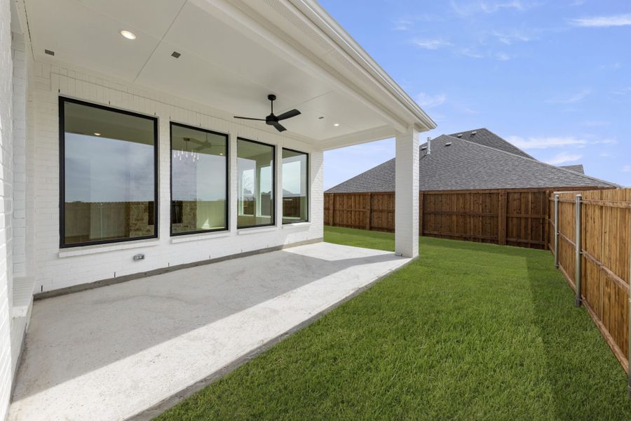 Exterior details and patio area of a home in Mustang Lakes, Celina (Image 4). Exterior details and patio area of a home in Mustang Lakes, Celina (Image 4).