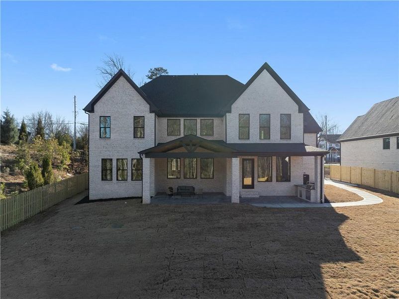 Exterior details and patio area of a home in , Suwanee (Image 39).