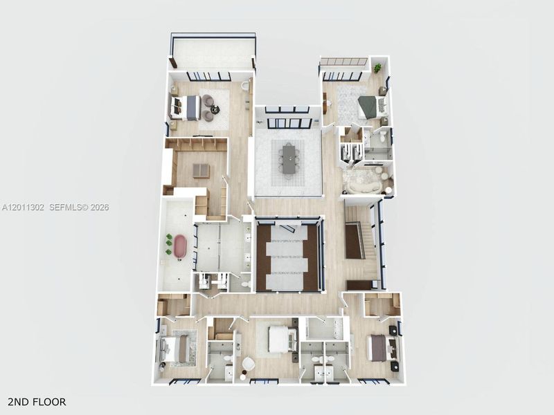 2D floor plan layout of this home in , North Miami, FL (Image 5).