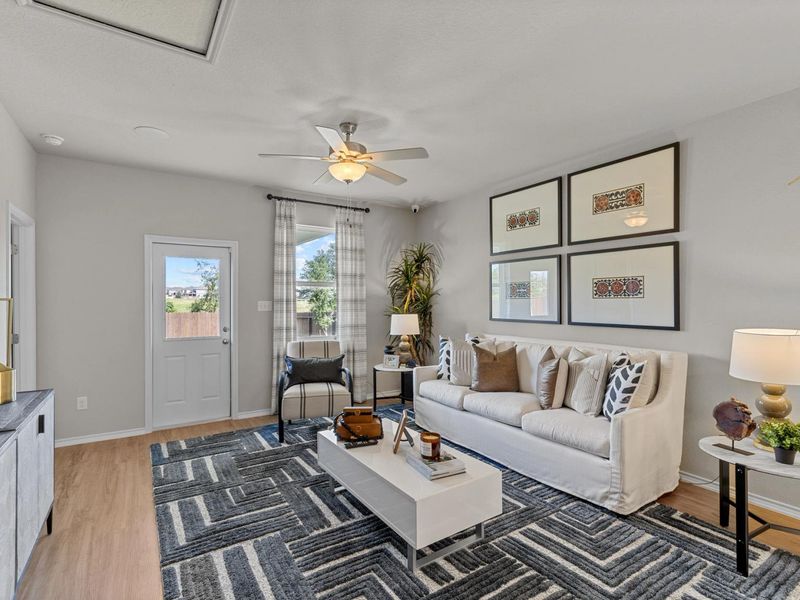Representative furnished interior of a home built from the The Summit A by Davidson Homes LLC in Morgan Meadows, San Antonio (Image 17). Representative furnished interior of a home built from the The Summit A by Davidson Homes LLC in Morgan Meadows, San Antonio (Image 17).