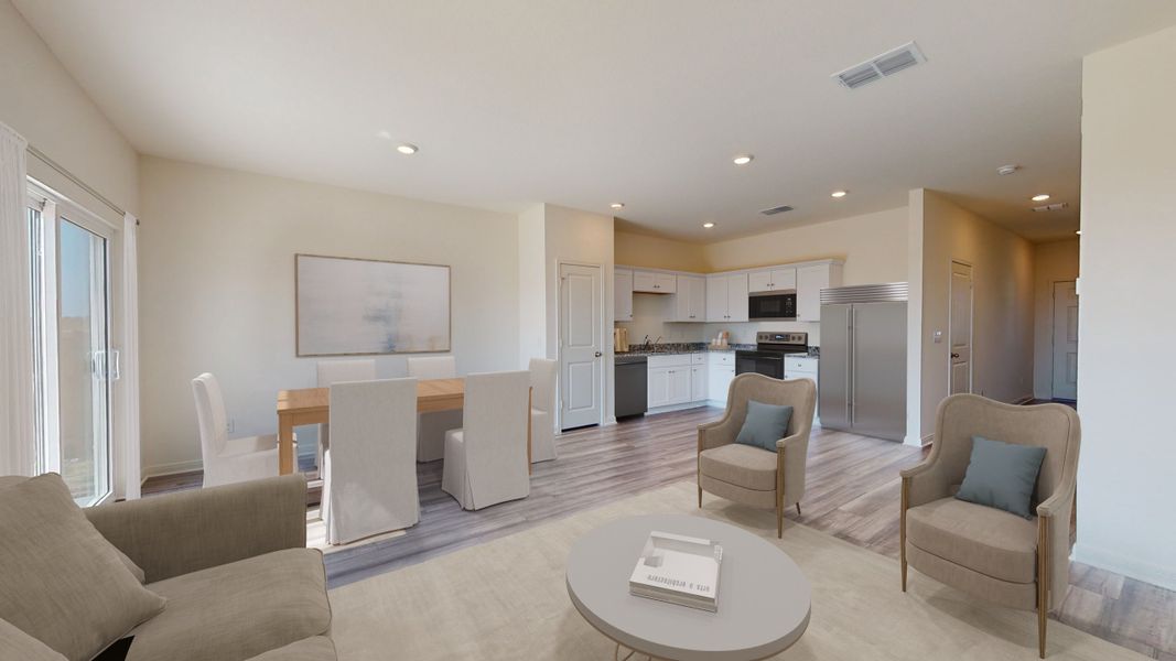 Representative furnished interior of a home built from the Compass by Starlight Homes in The Wilder, Adkins (Image 5).