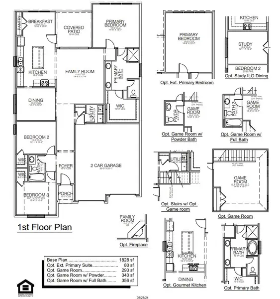2D floor plan layout for the Melrose II by Megatel Homes in Erwin Farms, McKinney, TX (Image 2). 2D floor plan layout for the Melrose II by Megatel Homes in Erwin Farms, McKinney, TX (Image 2).