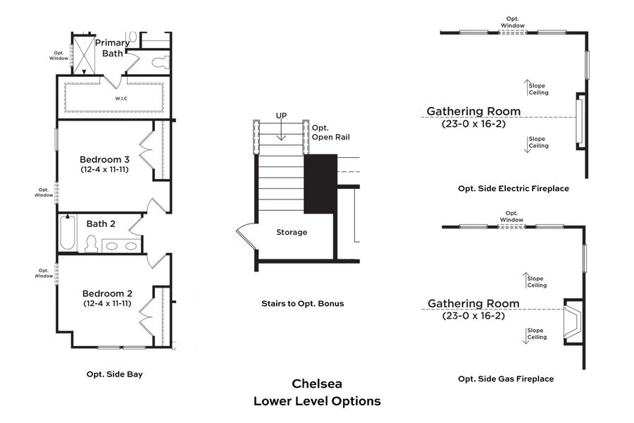2D floor plan layout for the Chelsea by DRB Homes in Bellerose, Gibsonville, NC (Image 5).