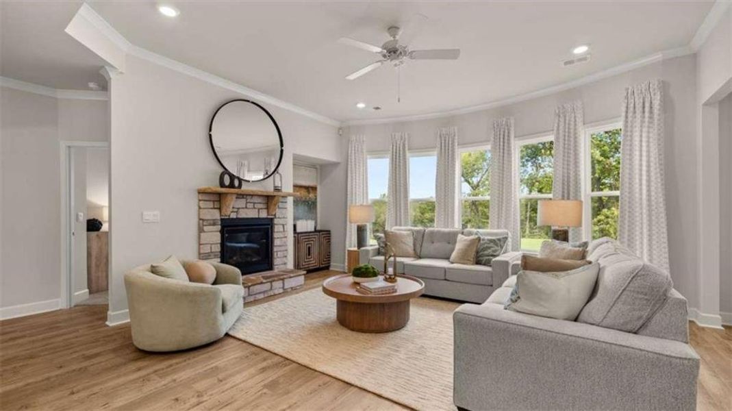 Furnished interior view inside a new home in Heritage Pointe, Senoia (Image 7).