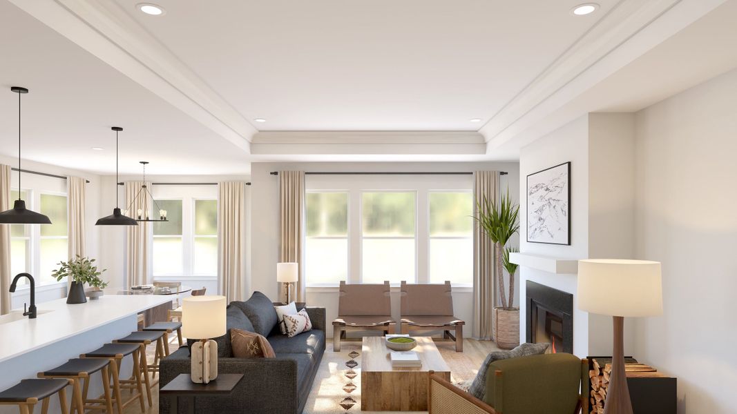 Tray ceiling with crown moulding Tray ceiling with crown moulding