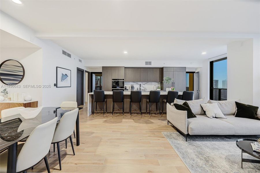Furnished interior view inside a new home in The Elser Hotel & Residences, Miami (Image 14).